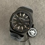 Audemars Piguet 15400  gravierte mattschwarze mechanische Herrenuhr DLC