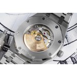 ZF-Fabrik Audemars Piguet Royal Oak 15400 mit Stahlgürtel und schwarzer Oberfläche