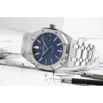 Audemars Piguet Royal Oak 15400  Stahl armband blaues Zifferblatt