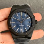 Audemars Piguet Royal Oak 15400 PVD armband schwarzes Zifferblatt