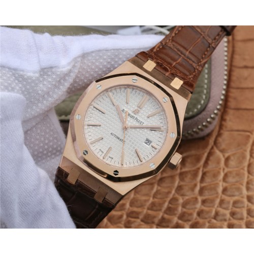 OM Audemars Piguet Royal Oak 15400  41mm Lederarmband replica uhren