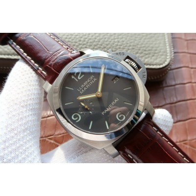 Panerai  PAM351 schwarz stahl lederband 