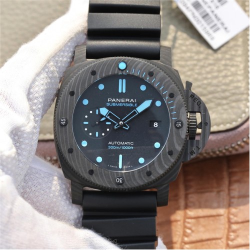  Panerai Submersible PAM1616 blaues  Zifferblatt Kautschukarmband