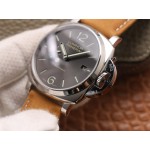  Panerai 904L 42mm schwarzes Zifferblatt braunes lederband