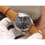  Panerai 904L 42mm schwarzes Zifferblatt braunes lederband