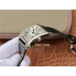 franck muller master square lederband 32mm weiss Saphire 