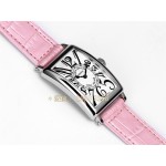 franck muller long island  36mm lederband weiss