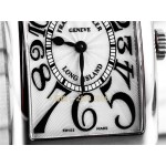 franck muller long island  36mm lederband weiss