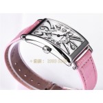 franck muller long island  36mm lederband weiss