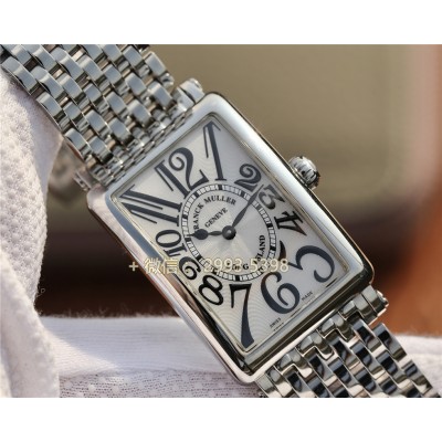 franck muller Long Island 952 Edelstahl armband weiss 