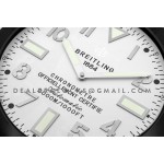  Breitling  Superocean DLC weiss arabische Ziffern wanduhr