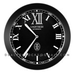 Cartier Calibre römische Zahlen schwarz DLC wanduhr 