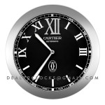 Cartier Calibre römische Zahlen schwarz stahl wanduhr 