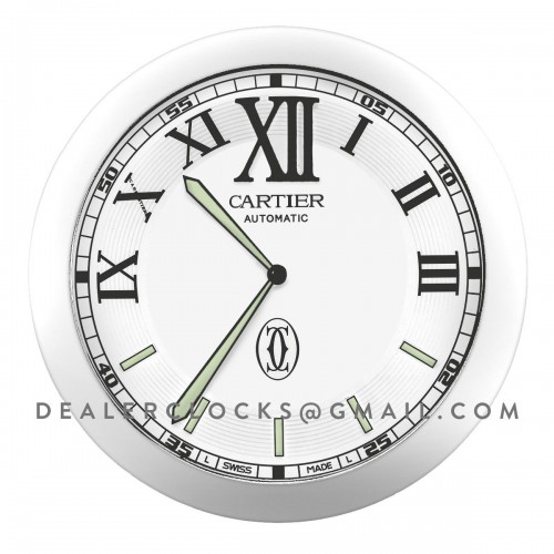 Cartier Calibre römische Zahlen weiss keramik 34cm wanduhr 