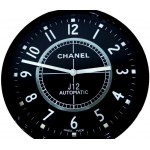 Chanel J12 arabische Ziffern DLC schwarz beleuchtet wanduhr