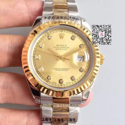 Rolex Noob factory 126333  two tone  41mm Gelbgold Zifferblatt replica 