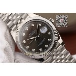 Rolex datejust   Noob Factory 126334 grau diamond replica