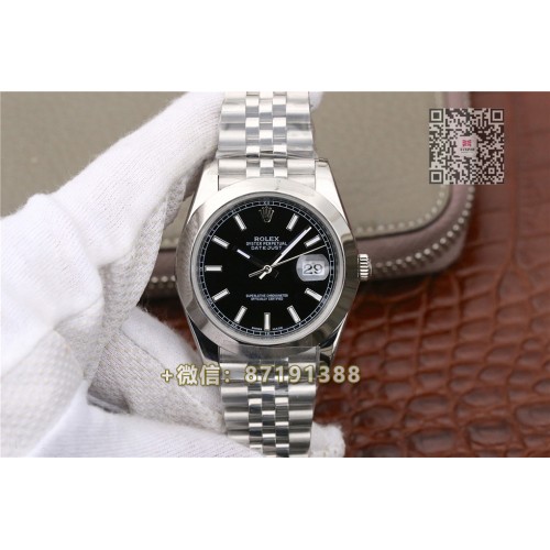  Rolex Noob Factory  Datejust Saphire 126300 schwarzes Zifferblatt  replica