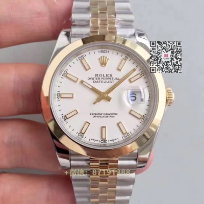  Rolex Datejust Noob Fabrik vergoldet 126303 weißes Zifferblatt replica