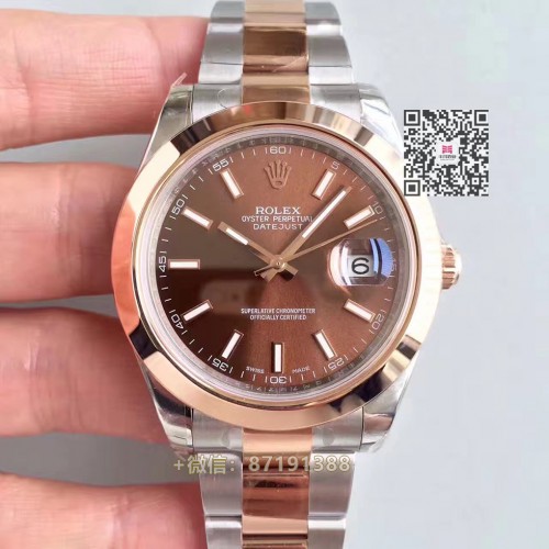  Rolex Datejust Noob Fabrik 126301 chocalate 41mm  replica