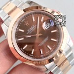  Rolex Datejust Noob Fabrik 126301 chocalate 41mm  replica