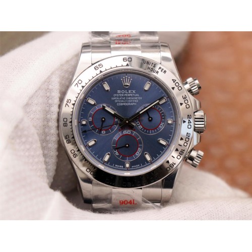 Rolex Noob Fabrik replica  Daytona blau stahl 116509