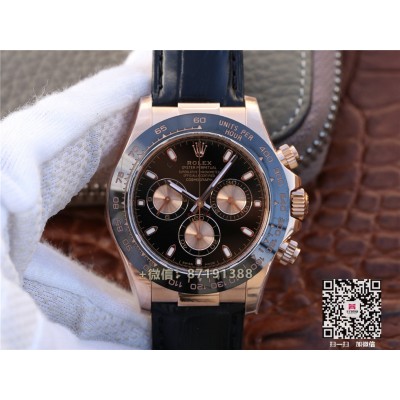 Rolex Noob Factory Daytona V8 16515LN coffee lederband replica