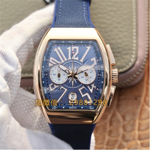 franck muller vanguard Roségold blau 45mm arabische Ziffern