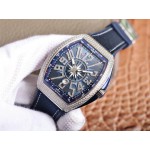 Franck Muller Vanguard Roségold blau 45mm Diamant