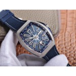 Franck Muller Vanguard Roségold blau 45mm Diamant