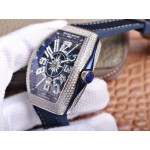 Franck Muller Vanguard Roségold blau 45mm Diamant