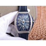 Franck Muller Vanguard Roségold blau 45mm Diamant