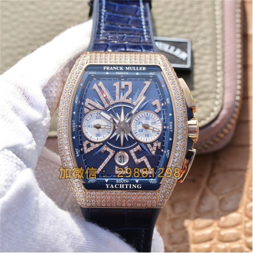 Franck Muller Vanguard blau 44mm Lederband