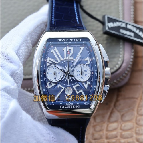 Franck Muller Vanguard blau stahl Lederband