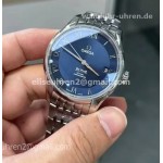 Omega De Ville Chronometer Herrenuhren mit blauem Zifferblatt