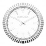 Rolex Classic  Silber Weiß no date  esszimmer wanduhr 