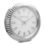 Rolex Classic  Silber Weiß no date  esszimmer wanduhr 