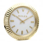 Rolex Classic  Gold weiß no date Wanduhr