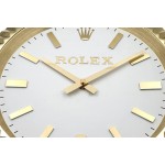 Rolex Classic  Gold weiß no date Wanduhr