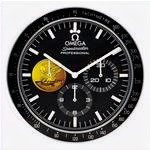 Omega Speedmaster Apollo Xl  Edelstahl leuchtend Wanduhr